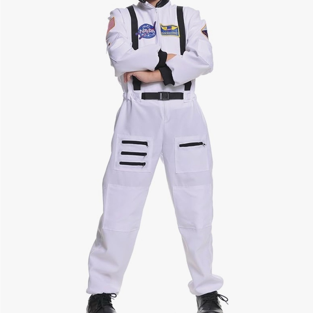 NEW Astronaut Space Commander Costume for Kids White and Black